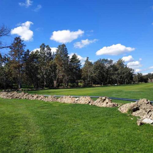 Canalizaciones de riego en campo de golf